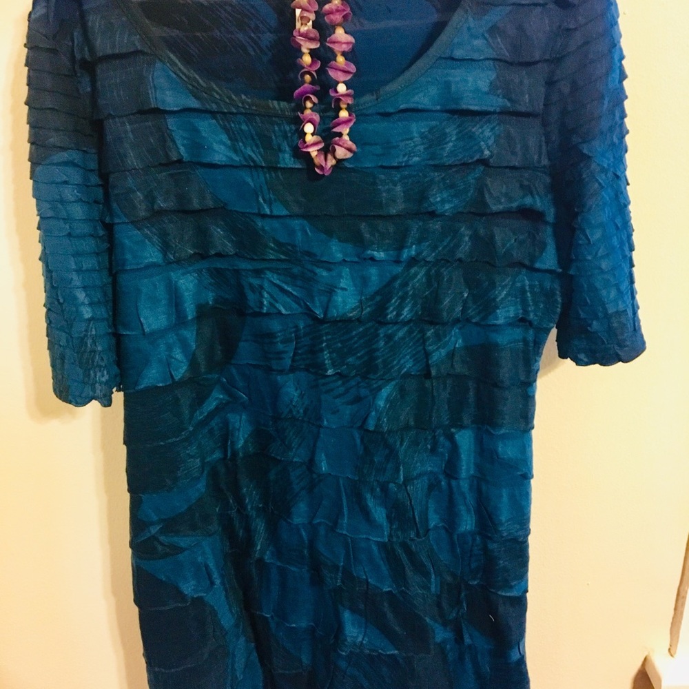 Cubism Turquoise tunic
